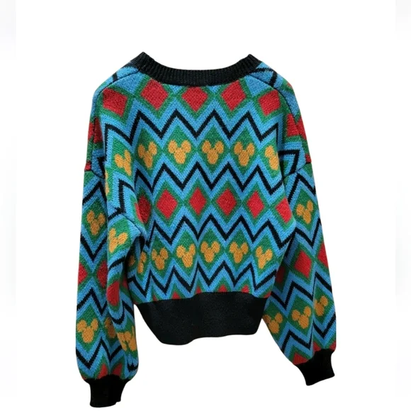 Zara Mickey Mouse Disney Jacquard Knit Sweater L - Picture 2 of 7